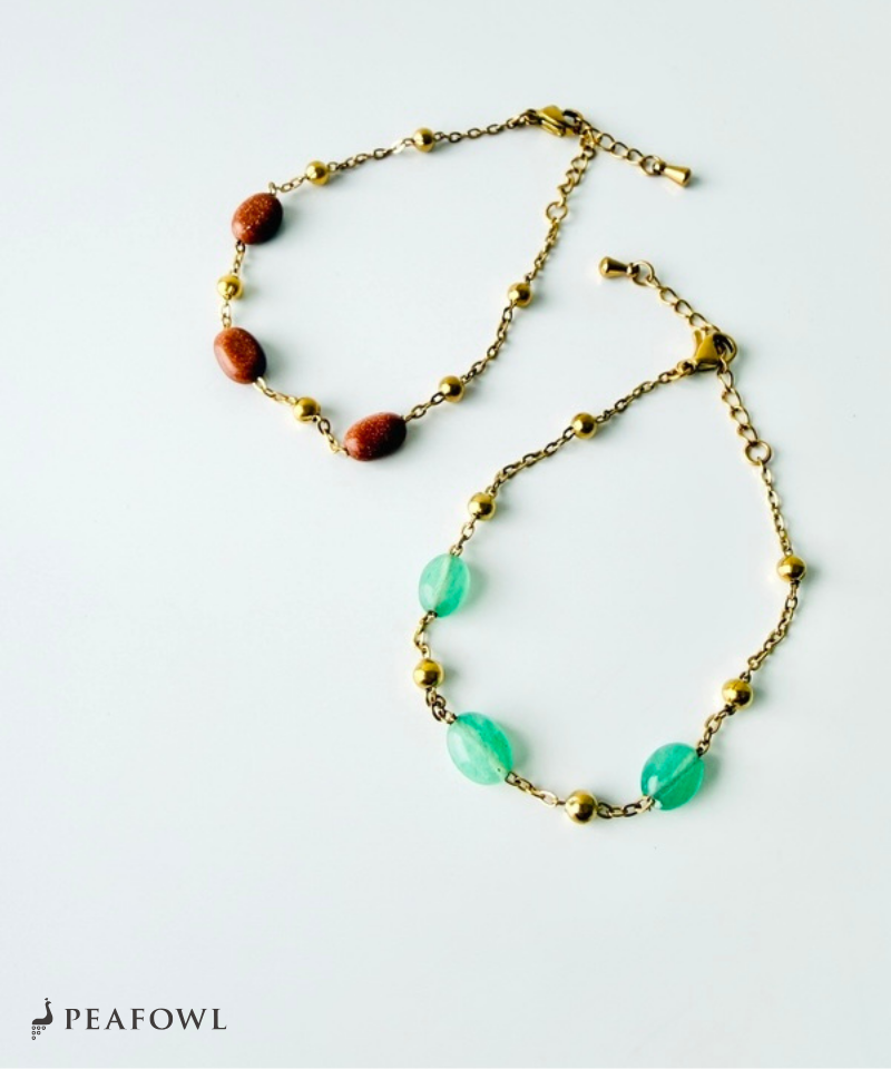 Gold Accent Stone Bracelet