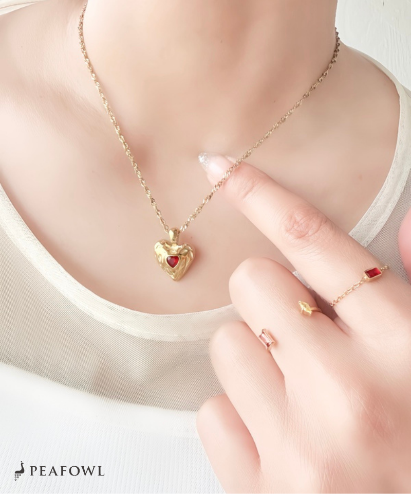 Hammered Heart Necklace