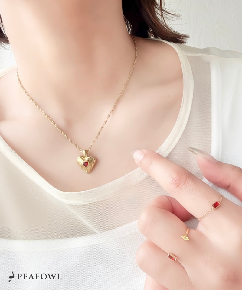 Hammered Heart Necklace
