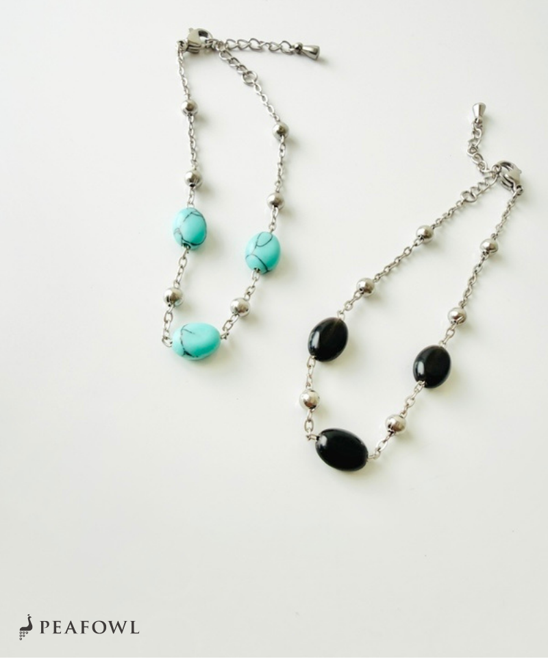Silver Accent Stone Bracelet