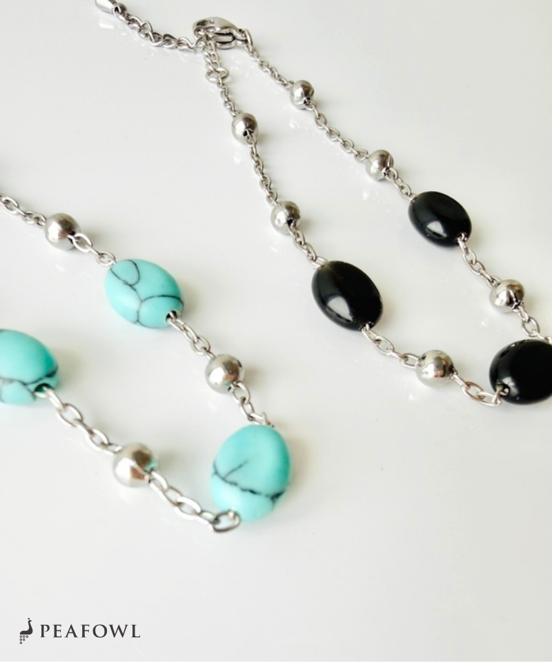 Silver Accent Stone Bracelet