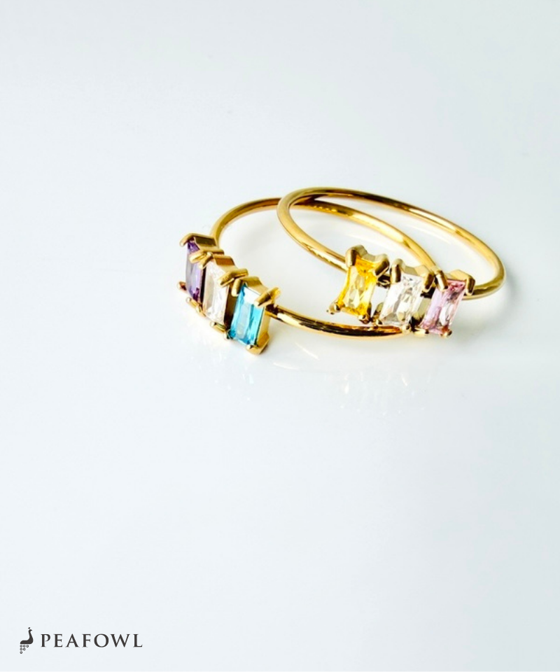 Trio Color Stone Ring