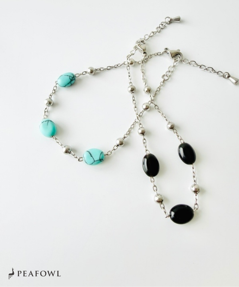 Silver Accent Stone Bracelet