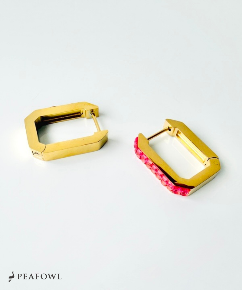 Rectangle Stone Line Pierce
