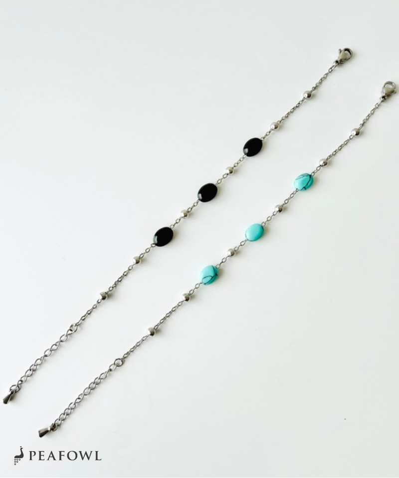 Silver Accent Stone Bracelet