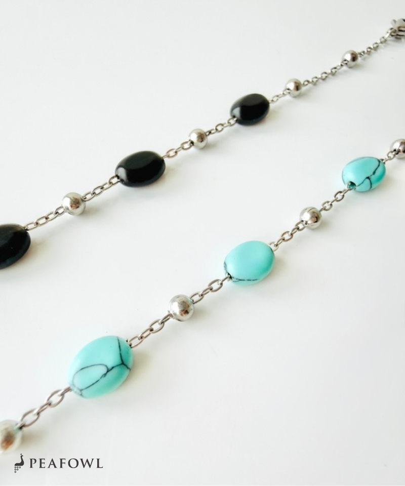 Silver Accent Stone Bracelet