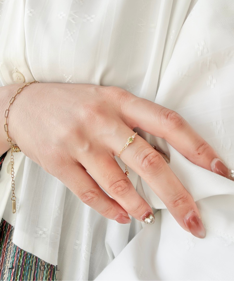 Olive Slider Chain Ring