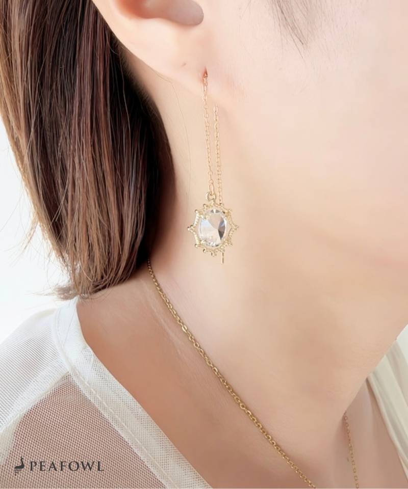Ornate Oval Stone American Pierce