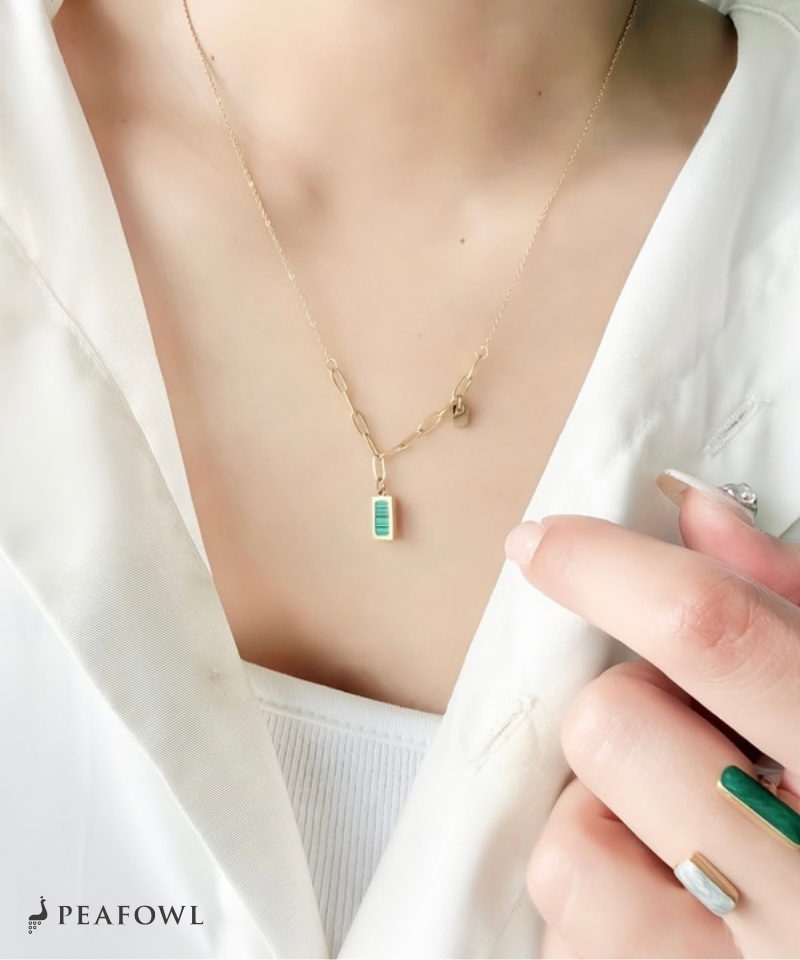 Malachite Bar Necklace
