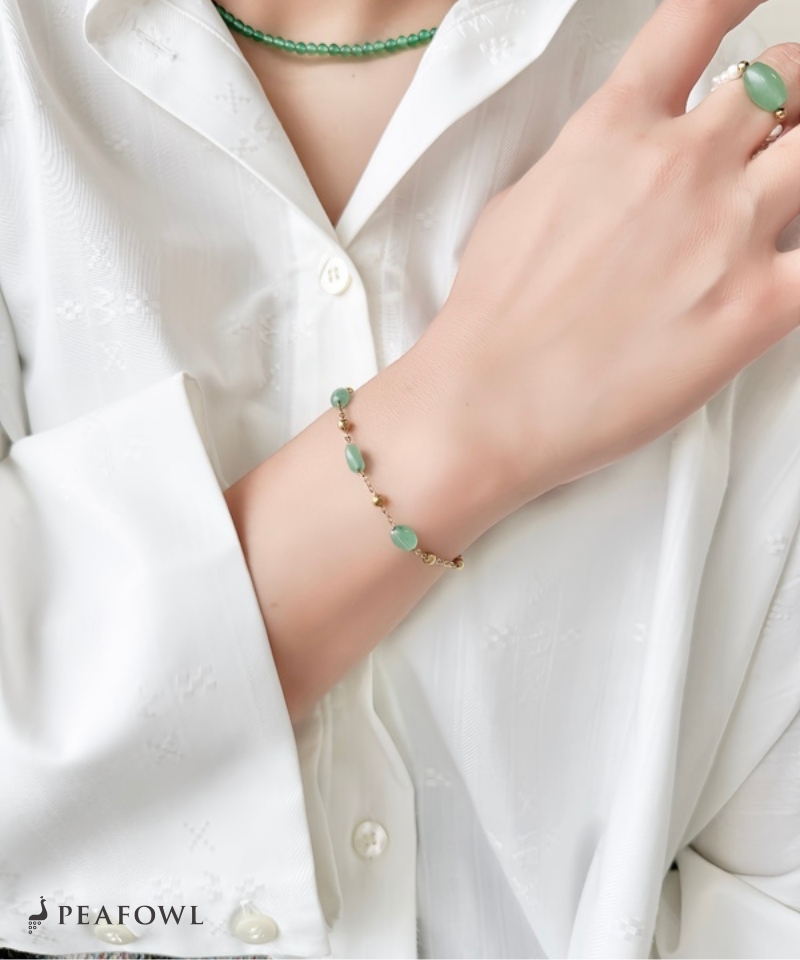 Gold Accent Stone Bracelet