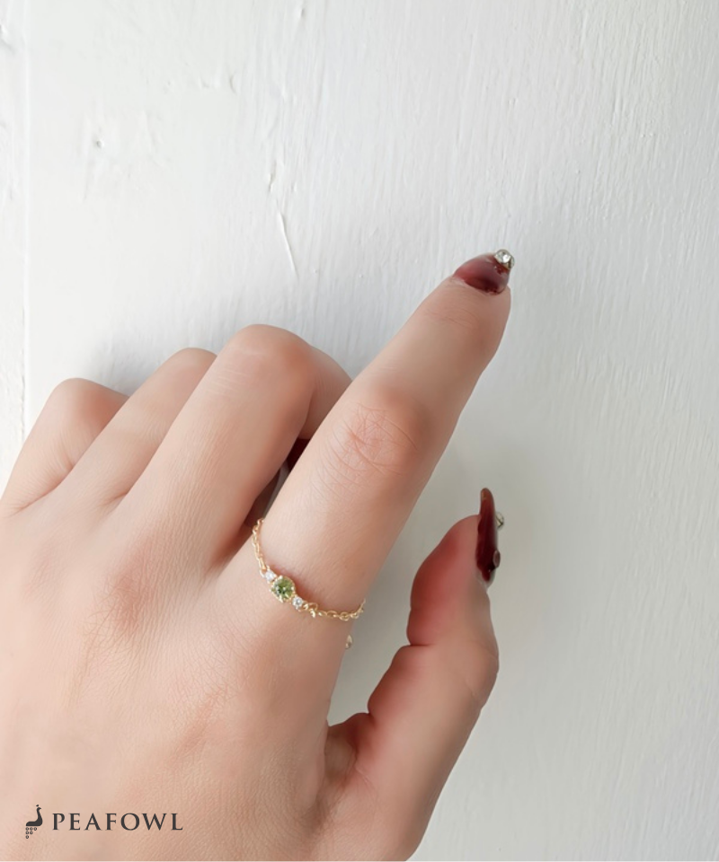 Olive Slider Chain Ring