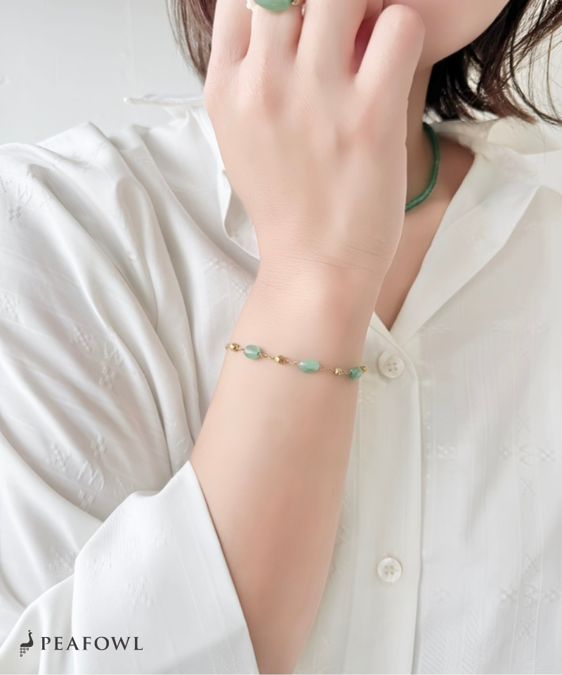 Gold Accent Stone Bracelet