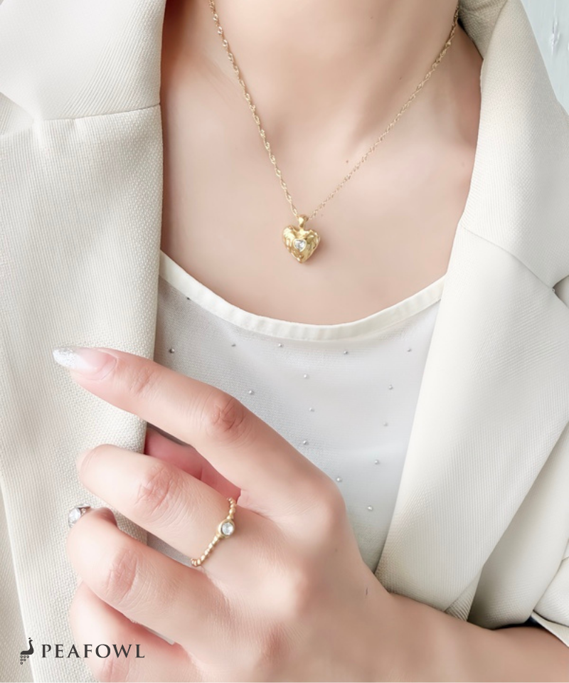 Hammered Heart Necklace