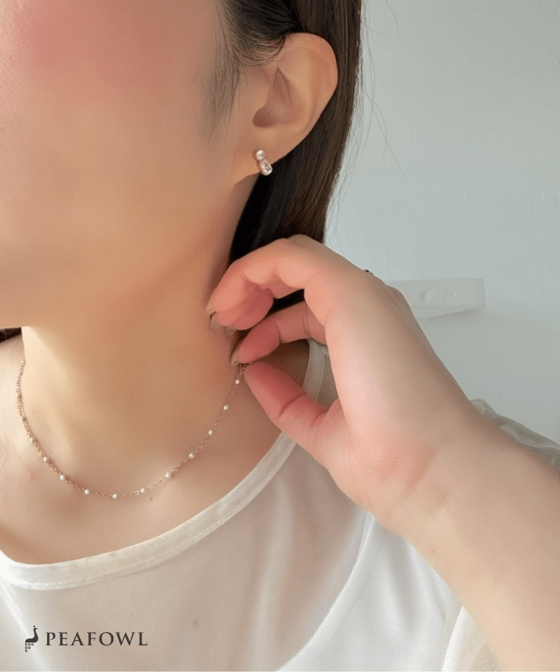 Ball Station Necklace - peafowl