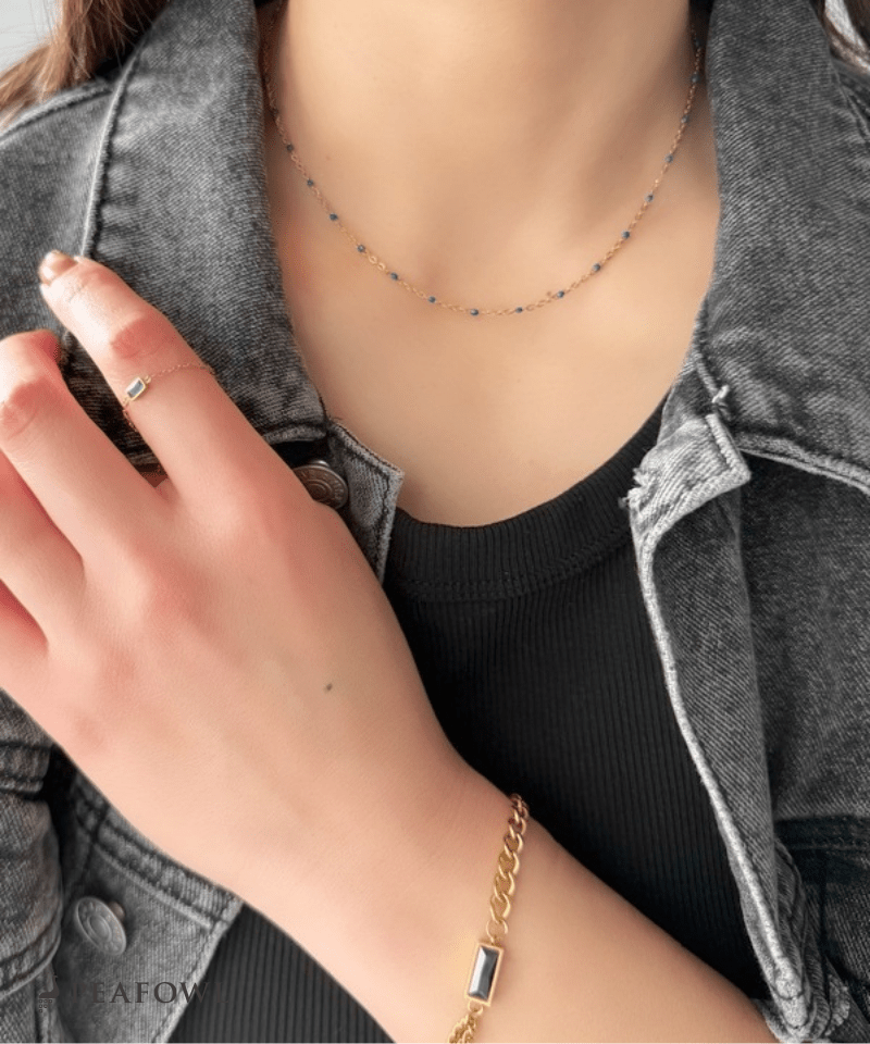 Ball Station Necklace - peafowl