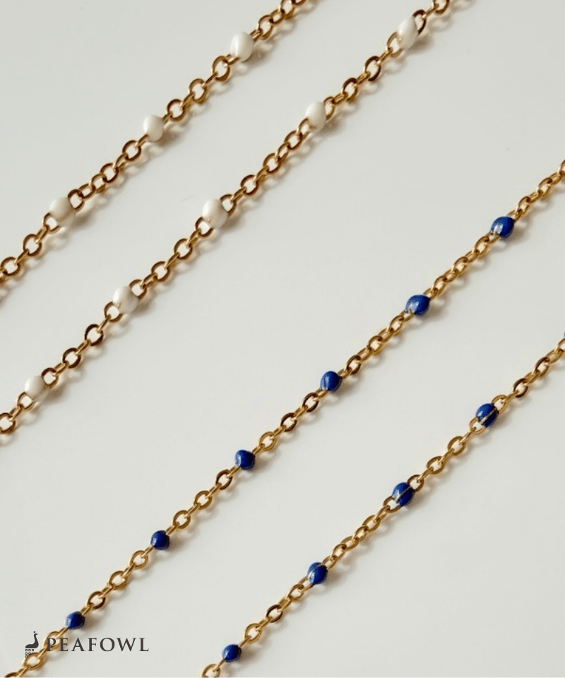 Ball Station Necklace - peafowl