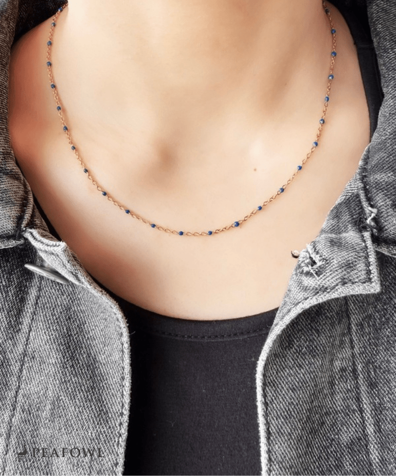 Ball Station Necklace - peafowl
