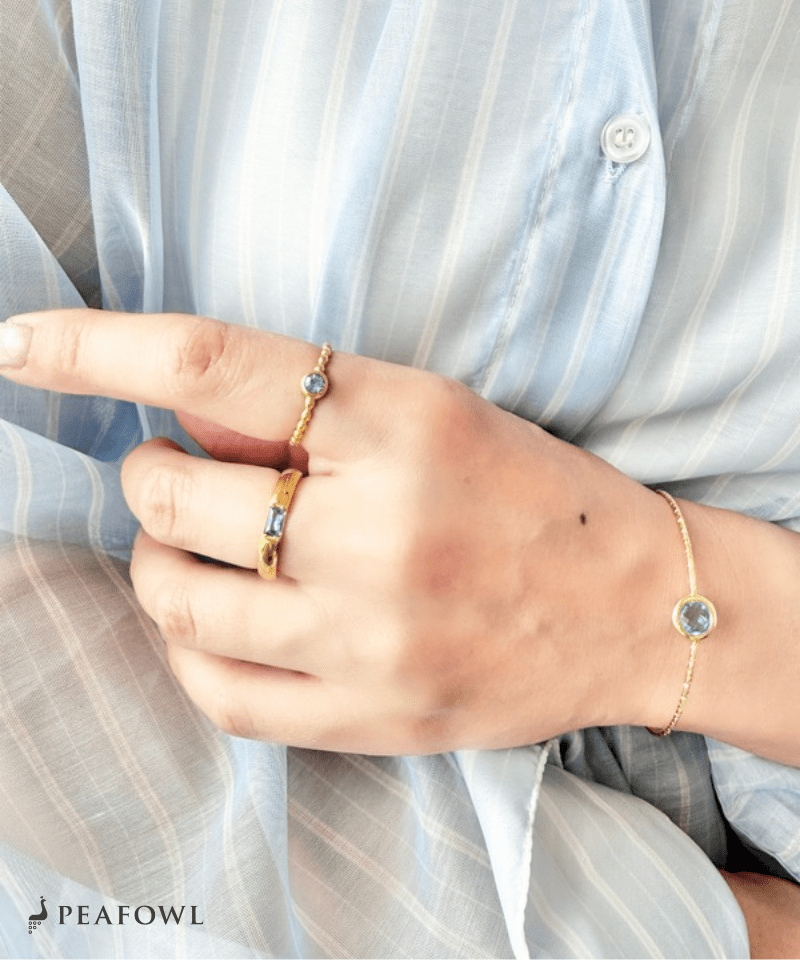 Bijou Ball Ring - peafowl