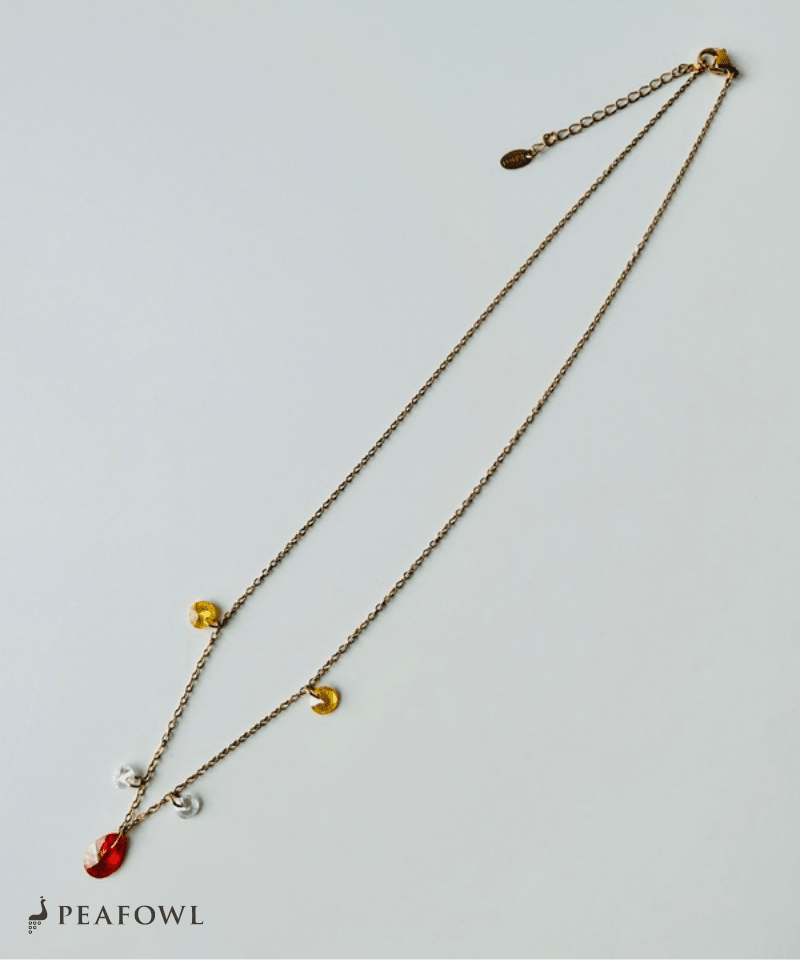 Color Drop Necklace - peafowl