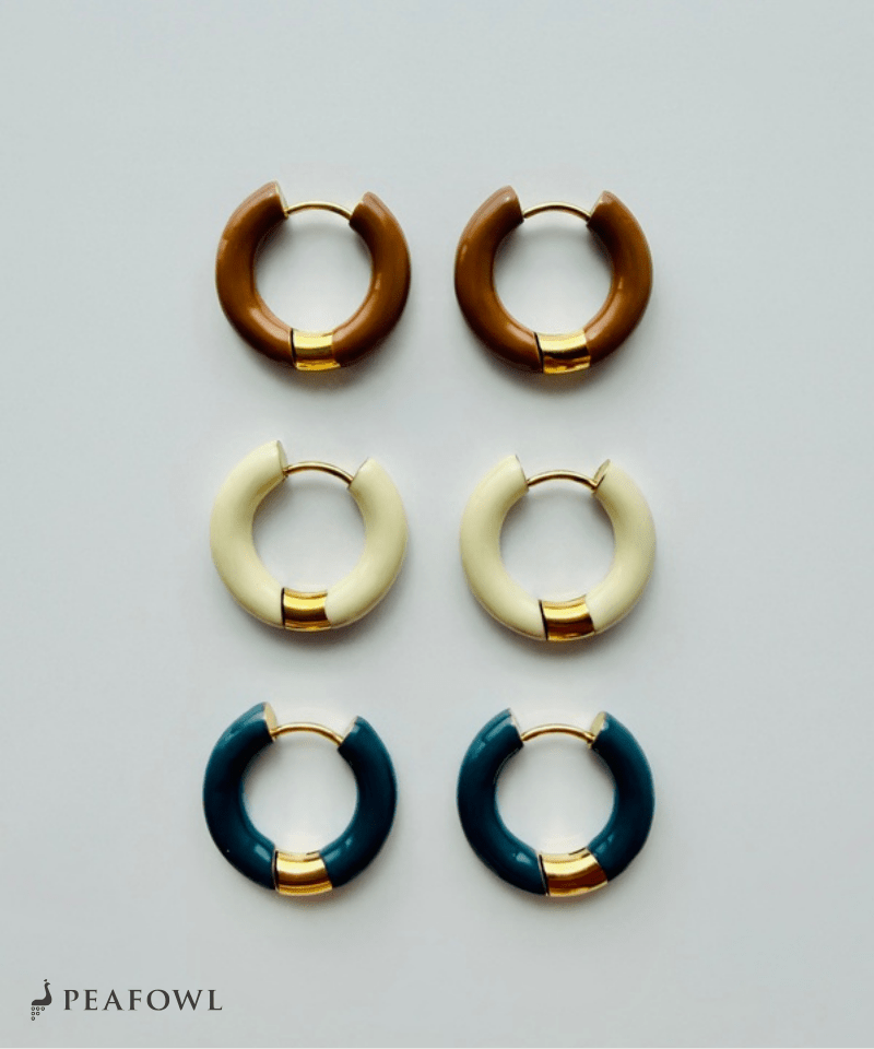 Color Hoop Pierce - peafowl