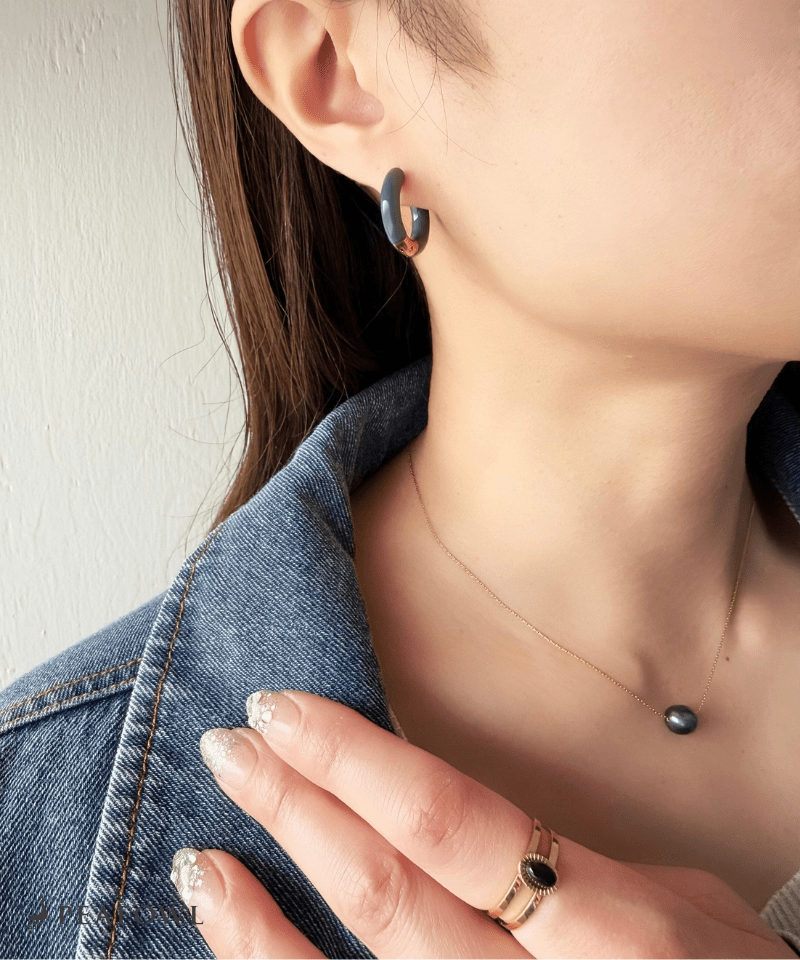 Color Hoop Pierce - peafowl