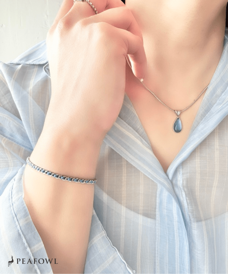 Cord Chain Bracelet - peafowl