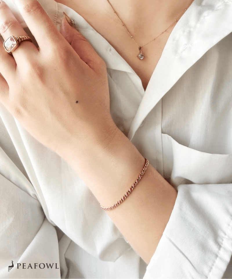 Cord Chain Bracelet - peafowl