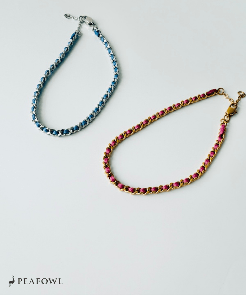 Cord Chain Bracelet - peafowl