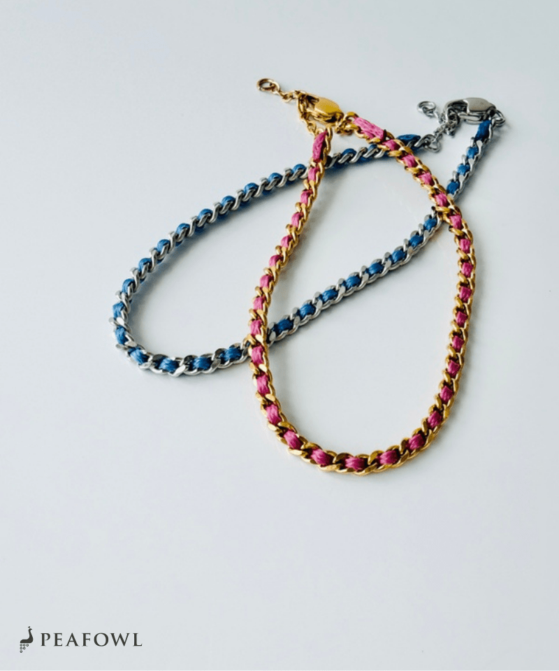 Cord Chain Bracelet - peafowl