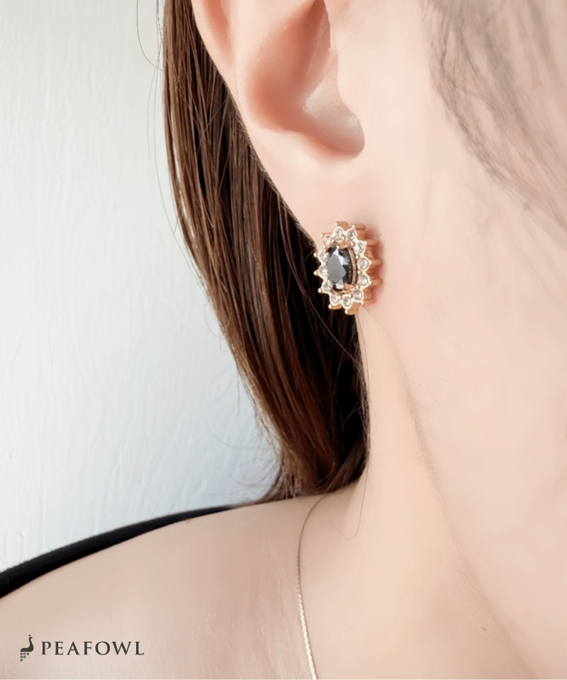 Crown Zircon Pierce - peafowl