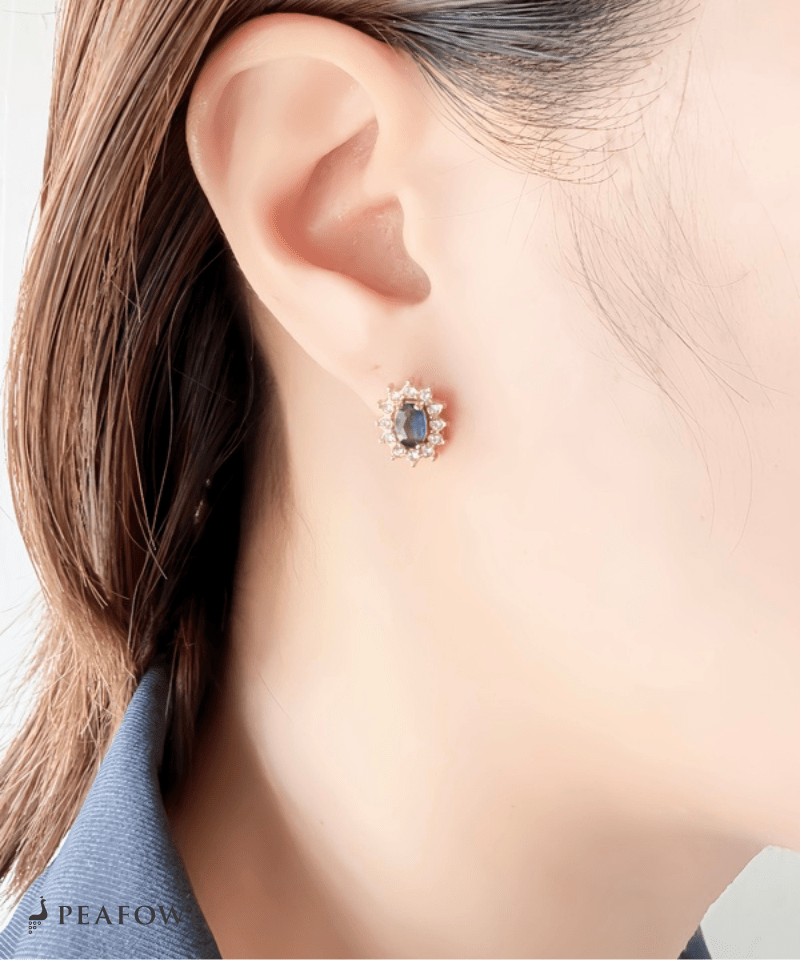 Crown Zircon Pierce - peafowl
