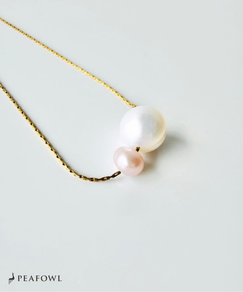 Duet Pearl Necklace - peafowl