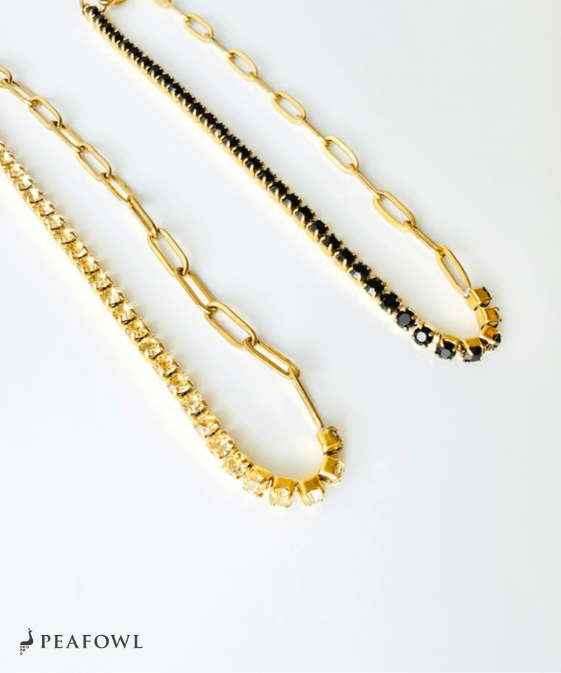 Half Stone Chain Bracelet - peafowl