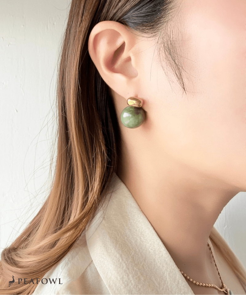 Marble Ball Pierce - peafowl