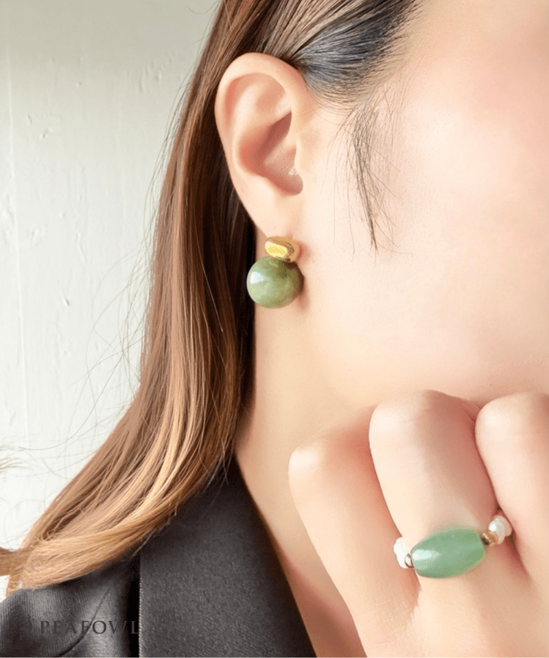 Marble Ball Pierce - peafowl