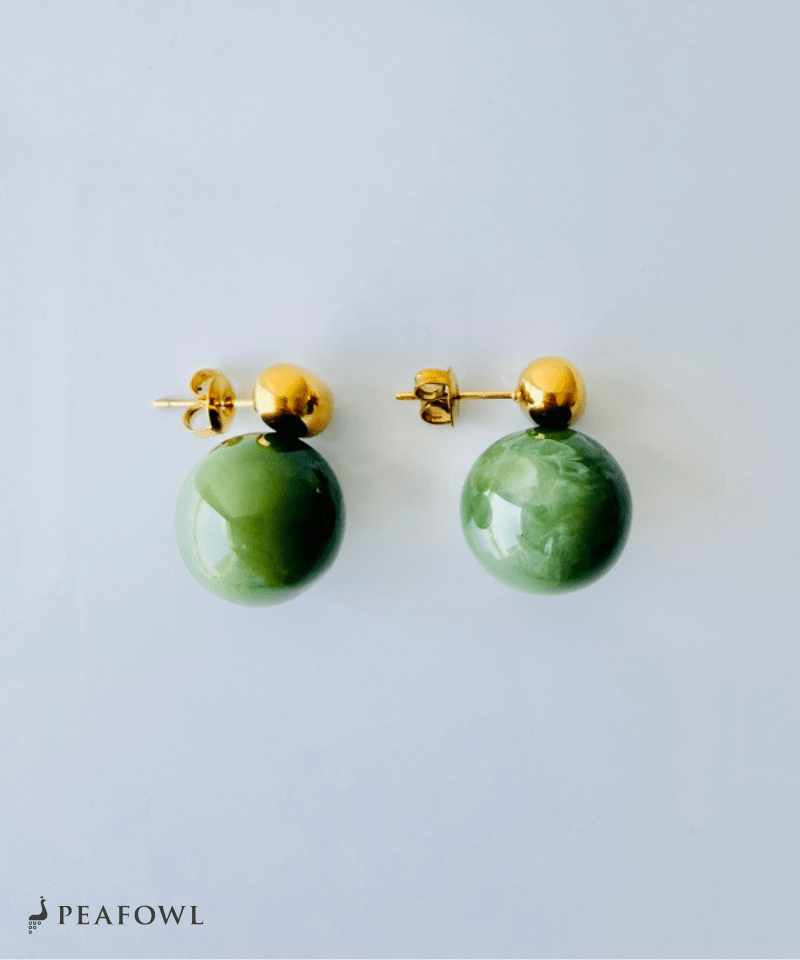 Marble Ball Pierce - peafowl