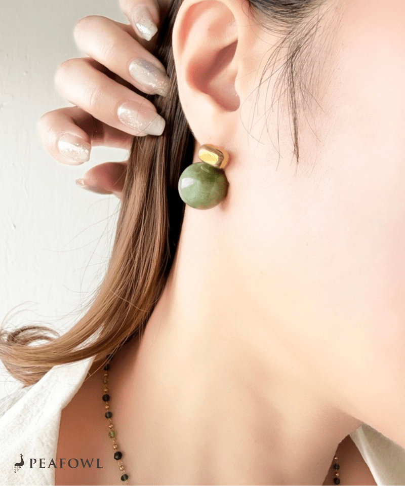 Marble Ball Pierce - peafowl