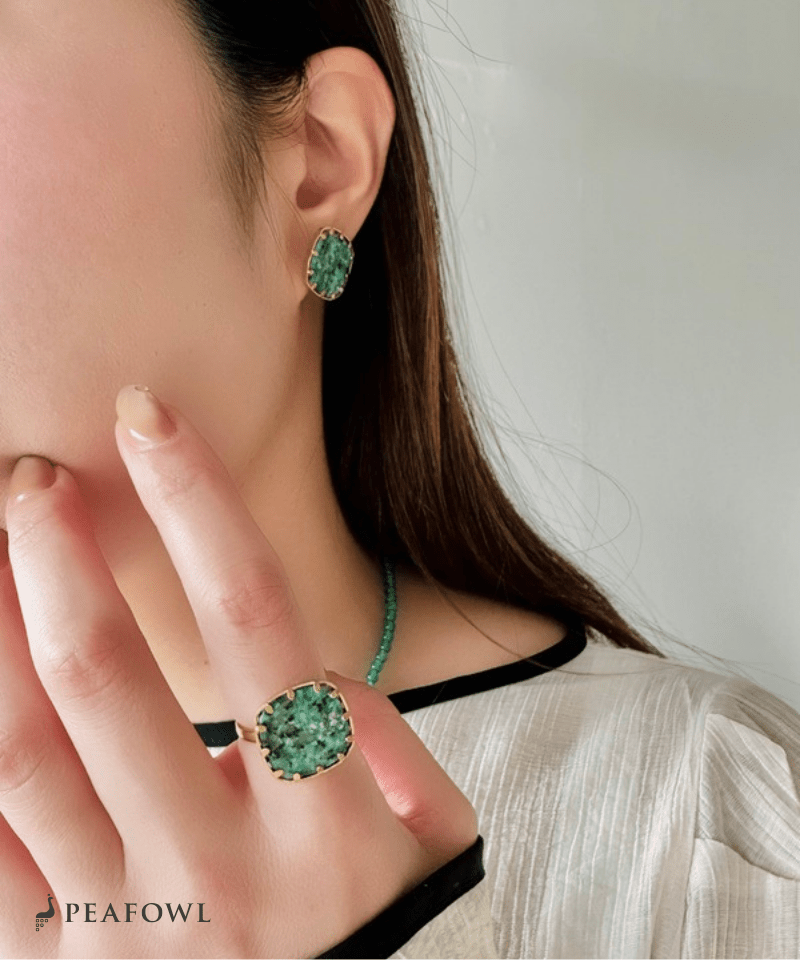 Marble Green Pierce - peafowl