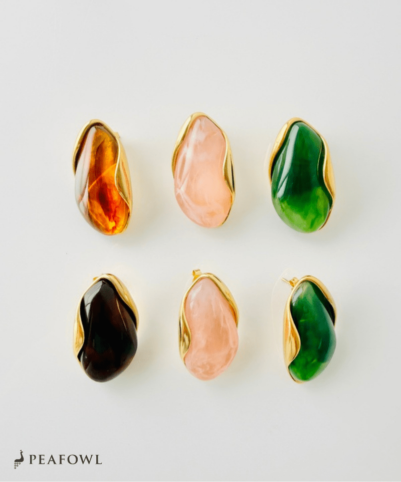 Marble Stone Pierce - peafowl