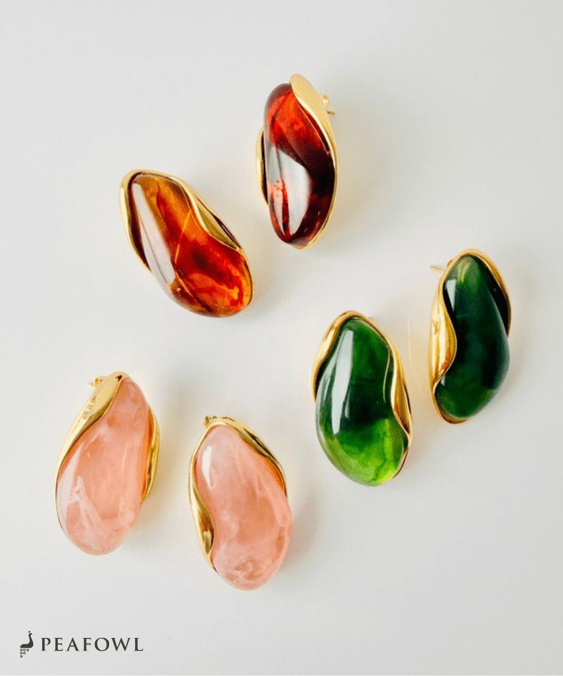 Marble Stone Pierce - peafowl