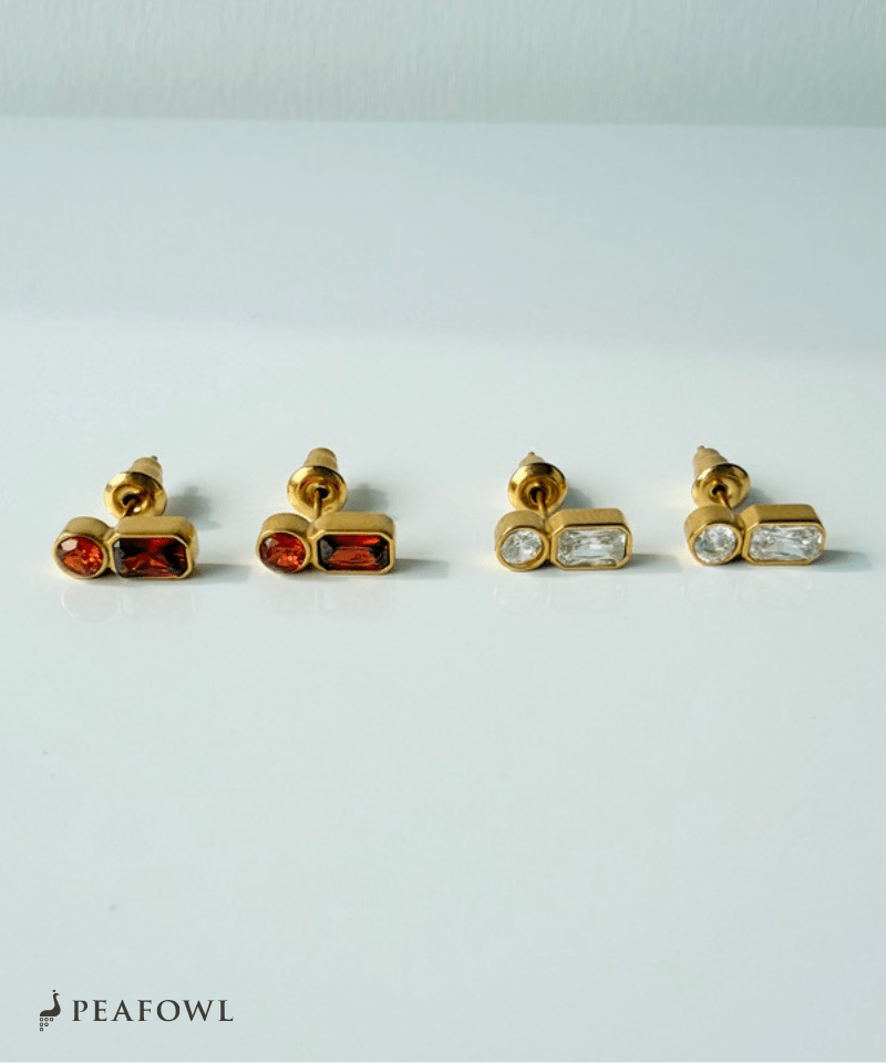 Mini Bottle Stone Pierce - peafowl