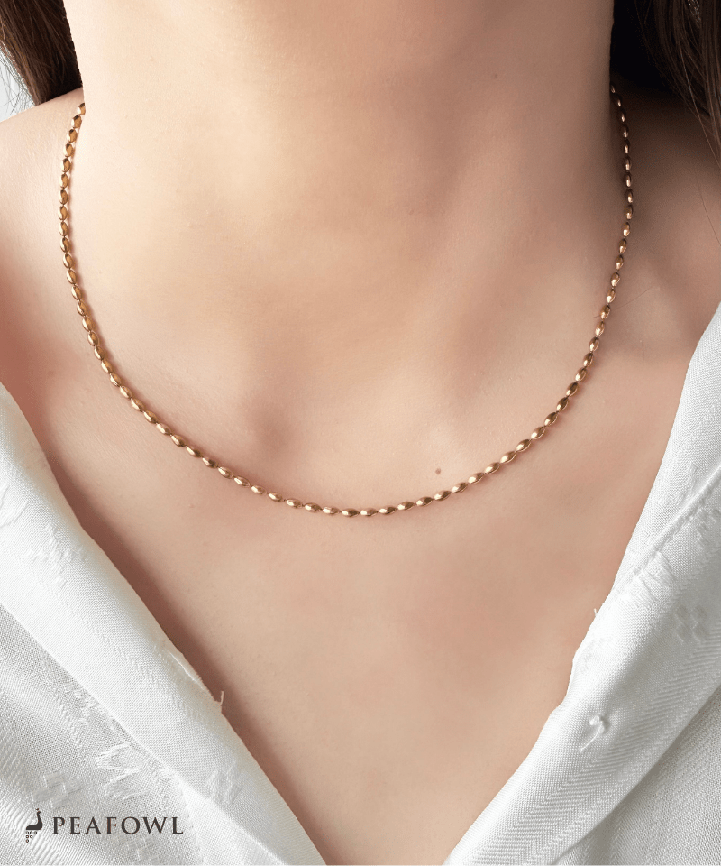 Natural Stone Plate Necklace - peafowl