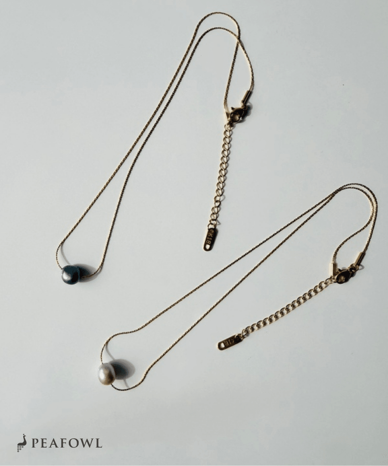 Nuance Pearl Necklace - peafowl
