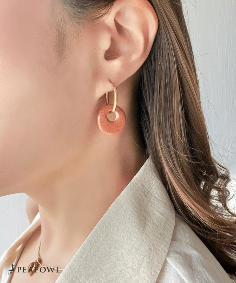 Nuance Stone Circle Pierce - peafowl