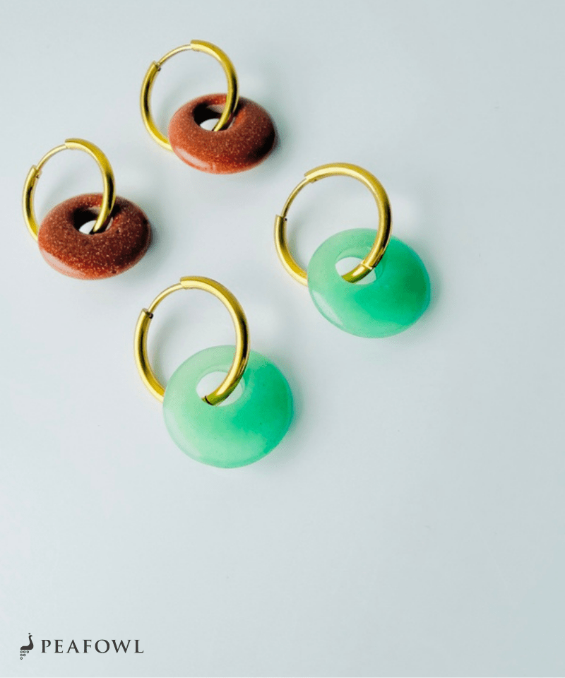 Nuance Stone Circle Pierce - peafowl