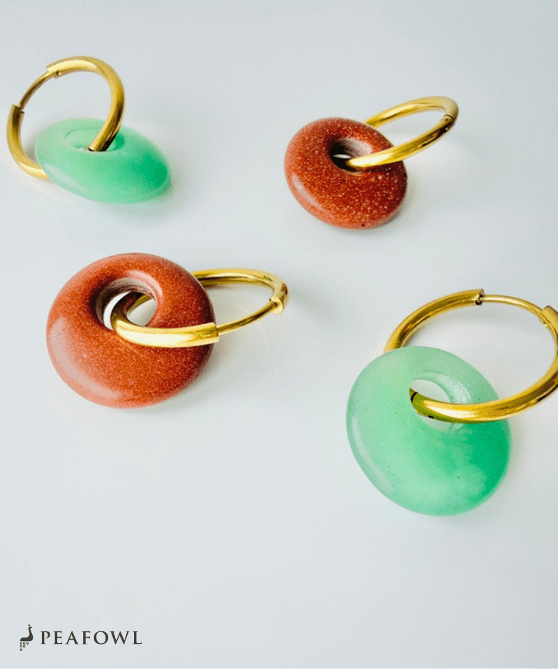 Nuance Stone Circle Pierce - peafowl