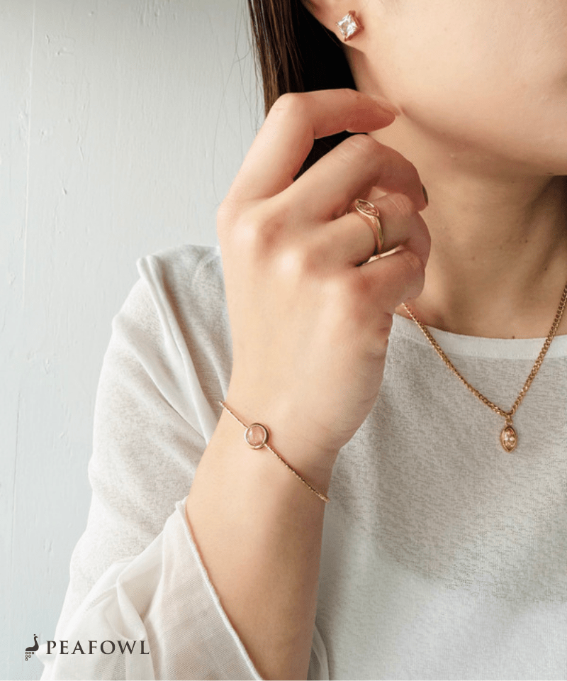 Skinny Stone Bangle - peafowl