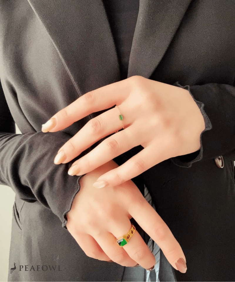 Slider Chain Ring - peafowl
