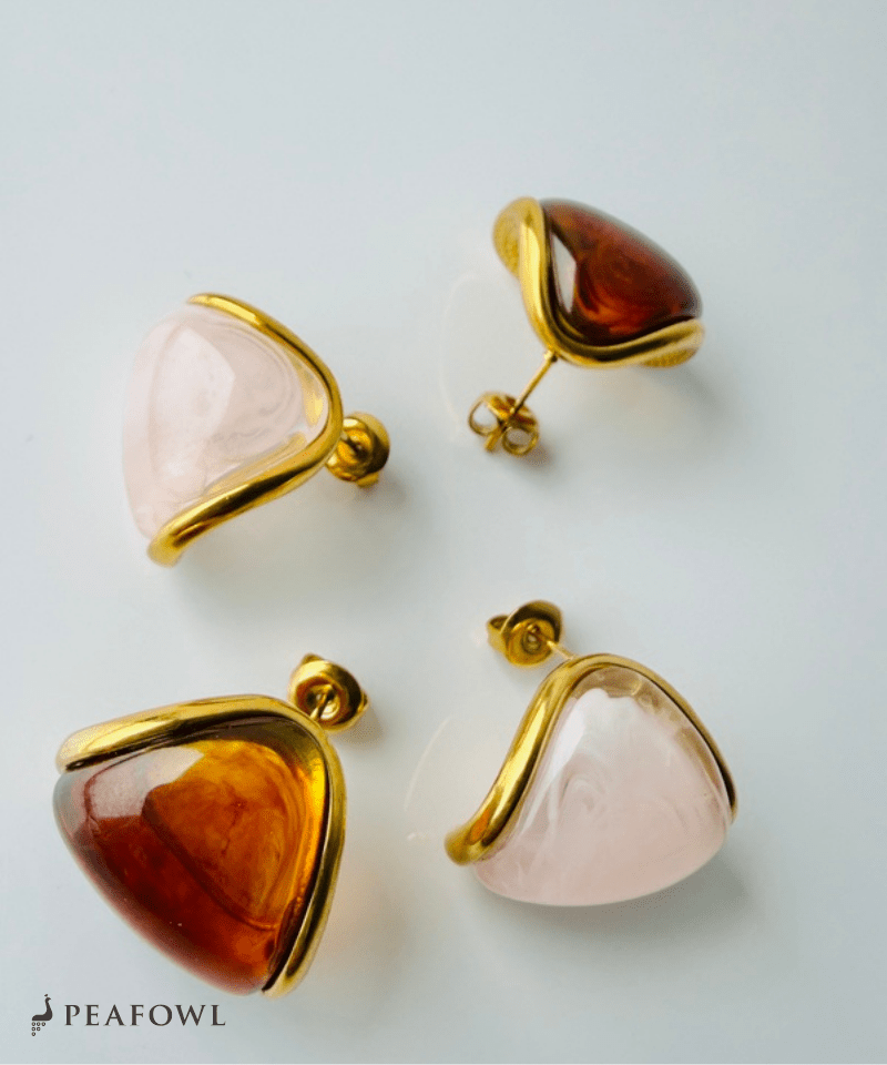 Soft Nuance Stone Pierce - peafowl