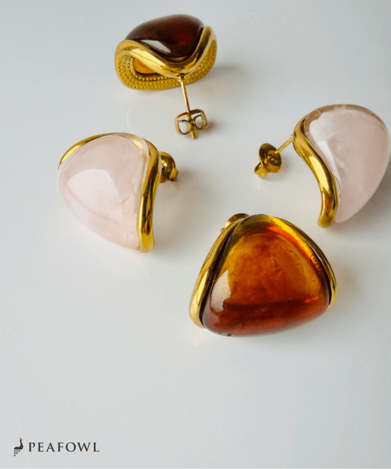 Soft Nuance Stone Pierce - peafowl